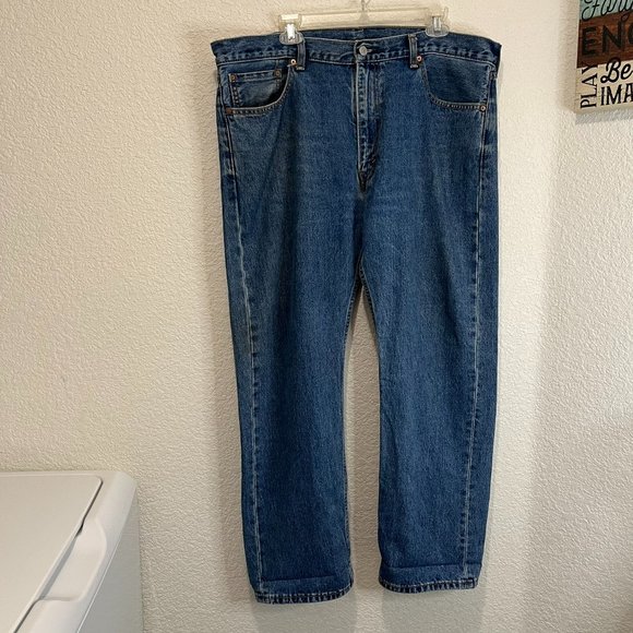 Levis 505 Straight Leg Medium Wash Jeans Mens Size 40X30 - Picture 11 of 11